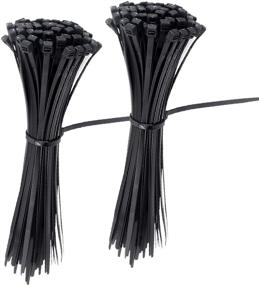 img 4 attached to Nylon Cable Zip Ties - Self Locking 🔗 Wire Ties, 4 inch - Pack of 200, Black