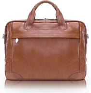 mckleinusa s series, montclare, genuine pebble grain calfskin 13-inch leather tablet briefcase in brown (15494), one size logo