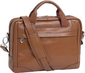 img 2 attached to McKleinUSA S Series, MONTCLARE, Genuine Pebble Grain Calfskin 13-inch Leather Tablet Briefcase in Brown (15494), One Size