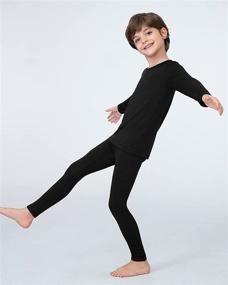 img 3 attached to 🔥 LAPASA Boys' Fleece Lined Thermal Underwear Set - Long Johns Winter Base Layer Top & Bottom (Thermoflux B03/Heatgen B18)