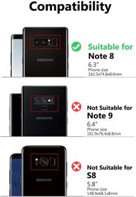 img 3 attached to OCASE Galaxy Note 8 Case: TPU Shockproof Protective Wallet with Card Slot, Kickstand, Magnetic Closure - Blue Leather Flip Cover for Samsung Galaxy Note8