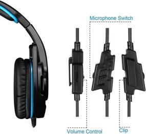 img 1 attached to 🎧 Sades SA708 GT Gaming Headset with Microphone - Black/Blue | Wired 3.5mm Stereo Universal Gaming Headphones