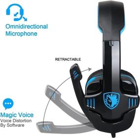 img 3 attached to 🎧 Sades SA708 GT Gaming Headset with Microphone - Black/Blue | Wired 3.5mm Stereo Universal Gaming Headphones
