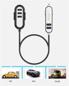 img 2 attached to 🔌 Wishinkle 5 USB Car Charger: Powerful 54W Multi Port Adapter for iPhone, iPad, Samsung Galaxy and More