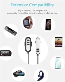 img 3 attached to 🔌 Wishinkle 5 USB Car Charger: Powerful 54W Multi Port Adapter for iPhone, iPad, Samsung Galaxy and More