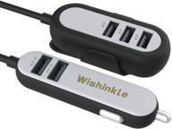 🔌 wishinkle 5 usb car charger: powerful 54w multi port adapter for iphone, ipad, samsung galaxy and more logo