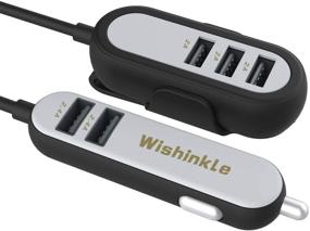 img 4 attached to 🔌 Wishinkle 5 USB Car Charger: Powerful 54W Multi Port Adapter for iPhone, iPad, Samsung Galaxy and More