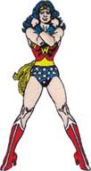 application wonder woman figure patch logo