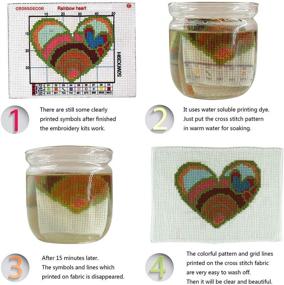 img 1 attached to 🧵 Pre-Printed Cross Stitch Embroidery Needlepoint Kit - 19.7×16.5 Inches