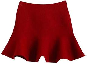 img 4 attached to 🐞 Littleladybug Girls Knit Skirt with Flounces - Girls' Skirts & Skorts Clothing