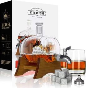 img 2 attached to 🥃 Декантер для виски Atterstone из нержавеющей стали с дозатором: Повысьте свой опыт питья