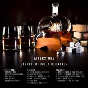 img 3 attached to 🥃 Декантер для виски Atterstone из нержавеющей стали с дозатором: Повысьте свой опыт питья