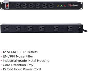 img 1 attached to CyberPower CPS1215RMS: 12 выходов, основное устройство PDU для монтажа в стойку 1U, 120V/15A, силовой кабель 15 футов