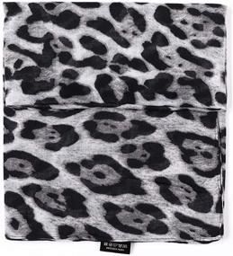 img 2 attached to 🐆 Soft Lightweight Leopard Animal Print Women's Everyday Scarf - 90x180cm Rectangle Shape