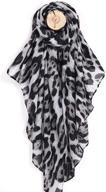 🐆 soft lightweight leopard animal print women's everyday scarf - 90x180cm rectangle shape logo