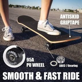 img 2 attached to 🛹 Beginners Canadian Skateboard Complete - Perfect for Skateboarding Enthusiasts and Newcomers