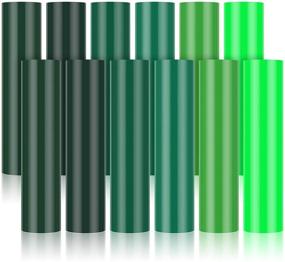 img 4 attached to 🎨 Premium 12-Piece Green HTV Heat Transfer Vinyl Bundle - Ideal for DIY T-Shirts, Hats, Clothing, and Fabrics - Compatible with Silhouette Cameo or Home Iron - 12 x 10 Inch Rolls