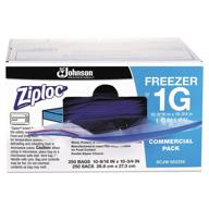 🔒 premium ziploc 94604 double-zipper freezer bags, 1gal, 2.7mil, clear w/label panel - bulk pack of 250 logo