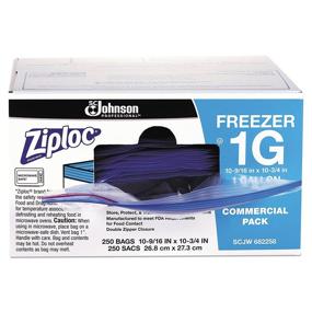 img 3 attached to 🔒 Premium Ziploc 94604 Double-Zipper Freezer Bags, 1gal, 2.7mil, Clear w/Label Panel - Bulk Pack of 250