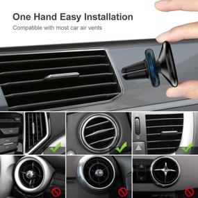 img 1 attached to 📲 FLOVEME Magnetic Car Mount Holder - Car Air Vent Magnet Phone Holder for Car with Strong N52 Magnetic, 4 Pcs Metal Plates, Compatible with iPhone 12 Pro 11