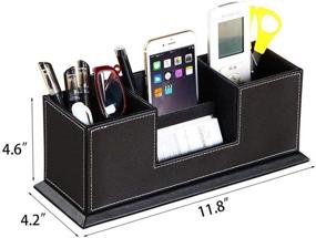 img 3 attached to Multi Function Stationery Organizer Business Nightstand