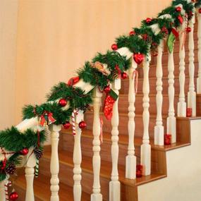 img 2 attached to Lvydec 36 Feet Christmas Garland: Stunning Artificial Pine Soft 🎄 Greenery for Holiday Wedding Party Decoration, Indoor/Outdoor Use - 2 Strands
