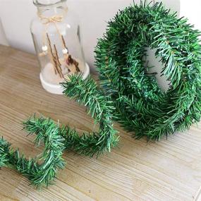 img 3 attached to Lvydec 36 Feet Christmas Garland: Stunning Artificial Pine Soft 🎄 Greenery for Holiday Wedding Party Decoration, Indoor/Outdoor Use - 2 Strands