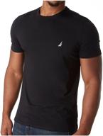 👕 nautica short sleeve solid t-shirt: premium men's clothing for t-shirts & tanks logo