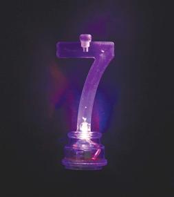 img 3 attached to 5pc Multicolor Flashing Number 7 Cake Topper and Birthday Candle Set