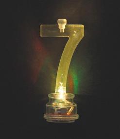 img 2 attached to 5pc Multicolor Flashing Number 7 Cake Topper and Birthday Candle Set