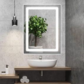 img 4 attached to YOUDENOVA 24 X 32 Inch LED Bathroom Mirror: Anti-Fog, Dimmable Touch Control, Adjustable Color, Waterproof