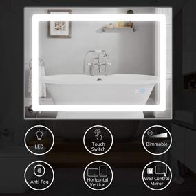 img 3 attached to YOUDENOVA 24 X 32 Inch LED Bathroom Mirror: Anti-Fog, Dimmable Touch Control, Adjustable Color, Waterproof