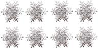 upkoch set of 8 silver snowflake napkin rings: christmas napkin holders with crystal rhinestone bling for holiday decorations, wedding, christmas table dinner - size: 5x5 cm logo