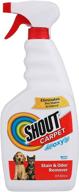 🐾 shout carpet stain remover and odor eliminator spray: say goodbye to tough urine stains & prevent pet remarking, safe for kids & pets, fresh scent, 32 oz logo