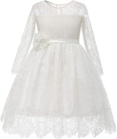 img 4 attached to Vintage Lace Flower Girl Dress - Short Party Dresses for Kids