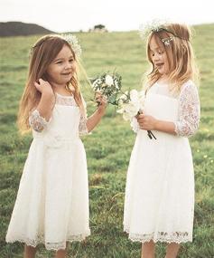 img 3 attached to Vintage Lace Flower Girl Dress - Short Party Dresses for Kids