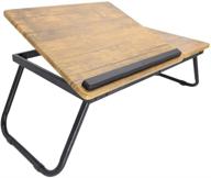 foldable wooden lap desk, adjustable laptop stand for bed, portable writing desk, bed tray for laptop logo