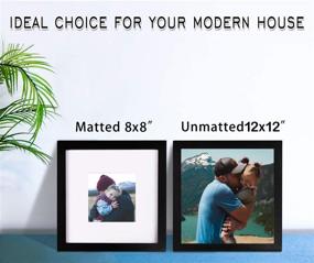 img 2 attached to 🖼️ Decorate Walls with 12x12 Black Picture Frame Set - Square Photo Frame for Home or Office Décor