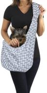 🐾 surblue hands-free dog sling carrier bag: safe & comfortable travel tote for small pets up to 12 lb (blue wave) logo