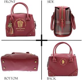 img 2 attached to 👜 Hogwarts Houses Womens Top Handle Shoulder Satchel Bag - Harry Potter Inspired Purse Designer Handbag