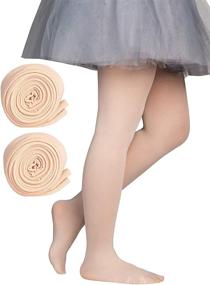 img 4 attached to 🩰 Dancina Microfiber Footed Tights for Toddler and Girls (Multiple Solid Colors)