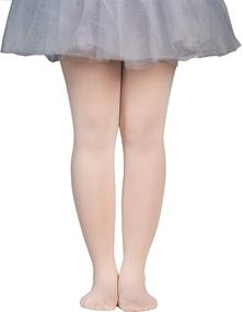 img 3 attached to 🩰 Dancina Microfiber Footed Tights for Toddler and Girls (Multiple Solid Colors)