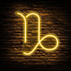 img 4 attached to 🐐 Kavaas Capricorn Zodiac Neon Sign - Astrology LED Wall Signs, Neon Lights for Bedroom - Zodiac Themed Neon Decor Birthday Gift (11 x 10.9 inch)