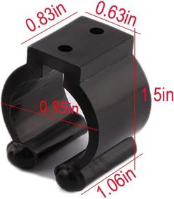 img 3 attached to 🎱 Large 24 PCS Billiards Snooker Cue Locating Clip Holder - Black Regular Fishing Rod Storage Clips for Pool Cue Racks and Fishing Rod Storage Rack - Holding Hole Size 2.3cm/0.95 inches