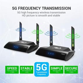 img 3 attached to 📶 High-Performance Wireless HDMI Extender: 5GHz Loop Output Transmitter and Receiver for TV/AV, 1080P 60Hz Full HD with IR Remote Control - 656FT Transmission Range. Ideal for Projector, Monitor, Church, Office, Home!