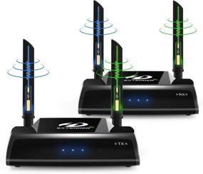 img 4 attached to 📶 High-Performance Wireless HDMI Extender: 5GHz Loop Output Transmitter and Receiver for TV/AV, 1080P 60Hz Full HD with IR Remote Control - 656FT Transmission Range. Ideal for Projector, Monitor, Church, Office, Home!