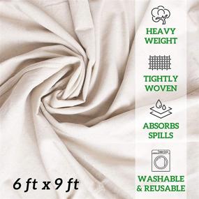 img 3 attached to Canvas Drop Cloth Tarp 6x9 ft | Multi-purpose Cotton Fabric for Painting and DIY Projects | Painters Drop Cloths | Durable Paint Drop Cloth | Painting Supplies | Canvas Sheet for Curtains