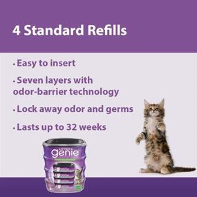 img 3 attached to 🗑️ Litter Genie Refills (4-Pack): Optimize Your Cat Waste Disposal