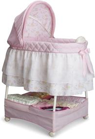 img 4 attached to 🎠 Discover the Magic of the Delta Children Gliding Bassinet, Disney Princess!