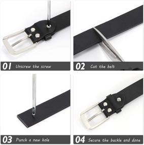 img 1 attached to Casual Leather Women's 👗 Fashion Accessories: Stylish Belts for Ladies